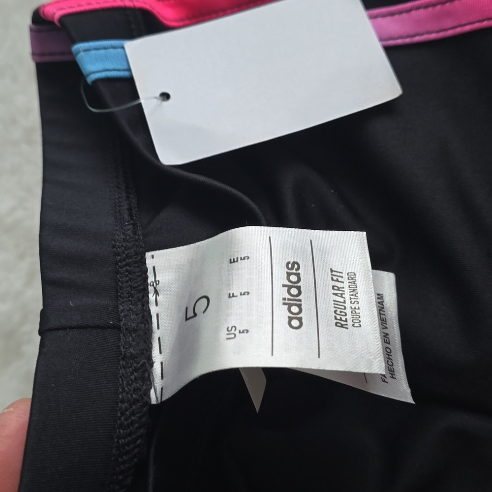 NEW Adidas Kids Size 5 Leggings with Colorful Stripes